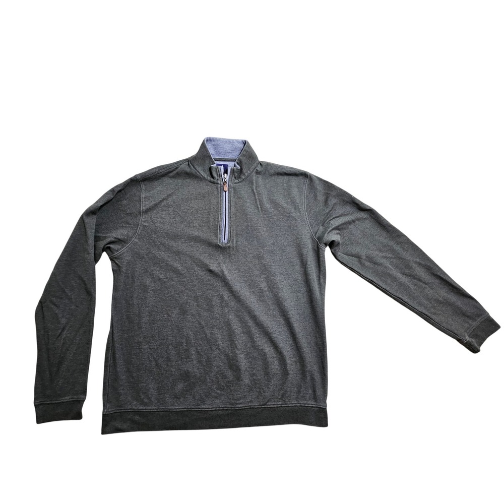 Johnnie-O Quarter Zip Pullover Large Pine Green JMKO1460 Embroidered Logo